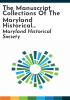 The_manuscript_collections_of_the_Maryland_Historical_Society