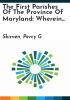 The_first_parishes_of_the_province_of_Maryland