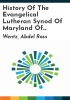 History_of_the_Evangelical_Lutheran_synod_of_Maryland_of_the_United_Lutheran_church_in_America